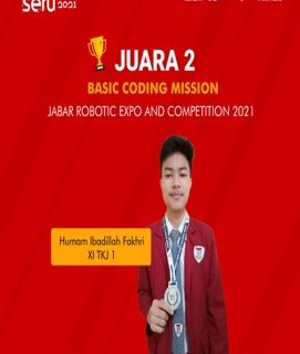 The 2nd winner Basic Coding Mission Jabar Robotic Expo and Competition 2021